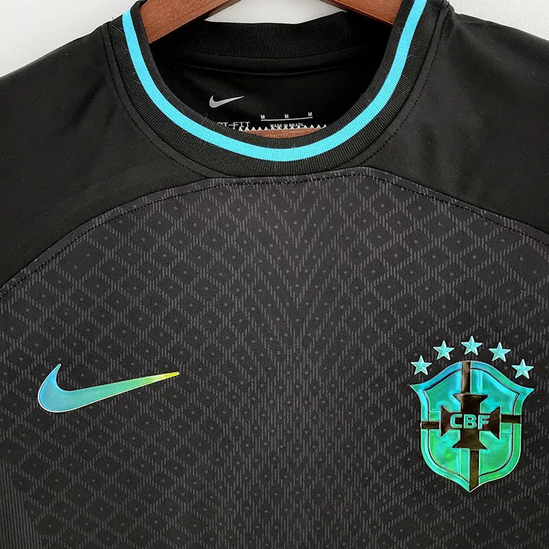 2022-23 Brazil Concept Edition Black Fans Soccer Jersey (Emerald Nights)