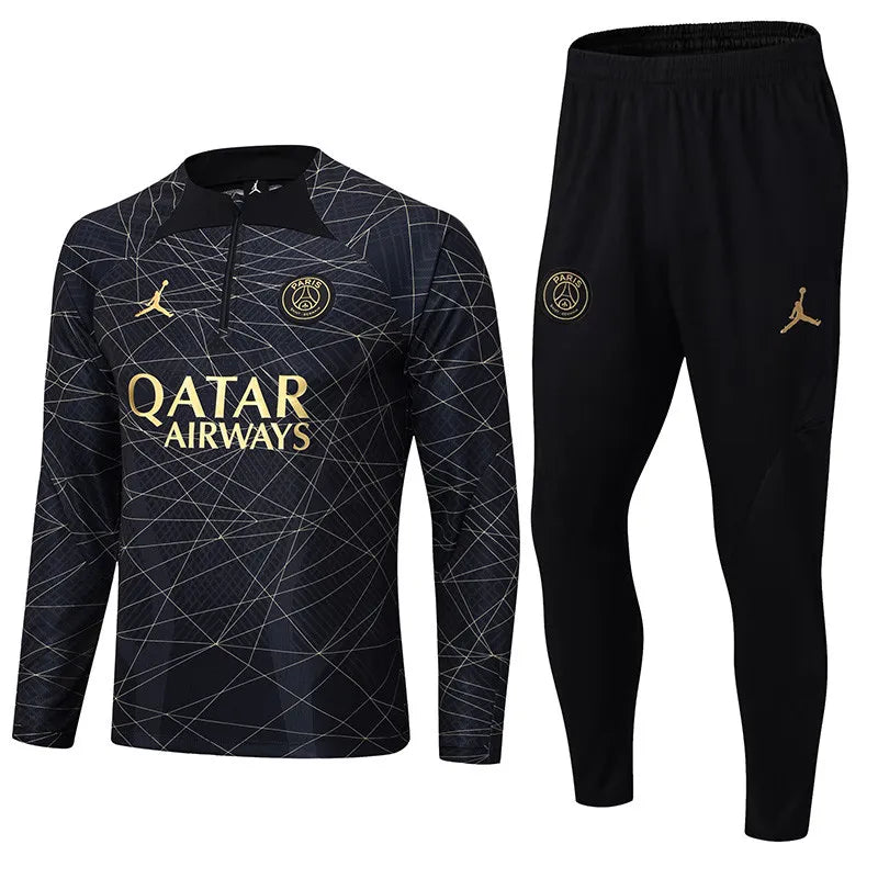 2023 PSG Jordan Black Half Pull Tracksuit