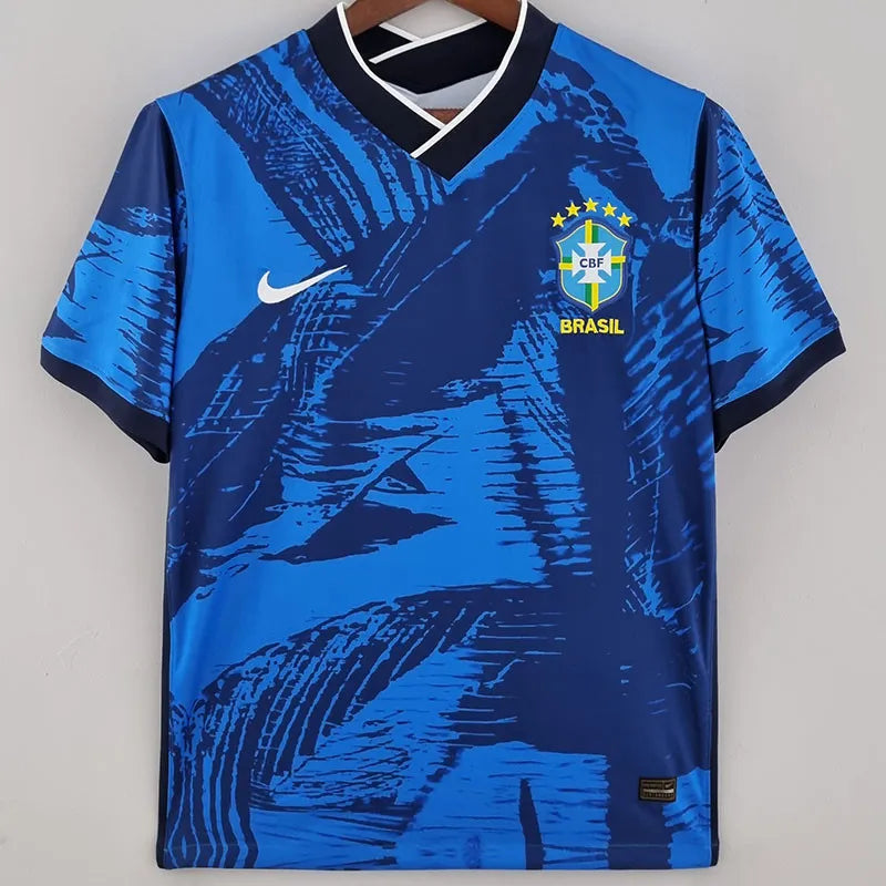 Maillot d'entraînement de football bleu édition spéciale Brésil 2022-23