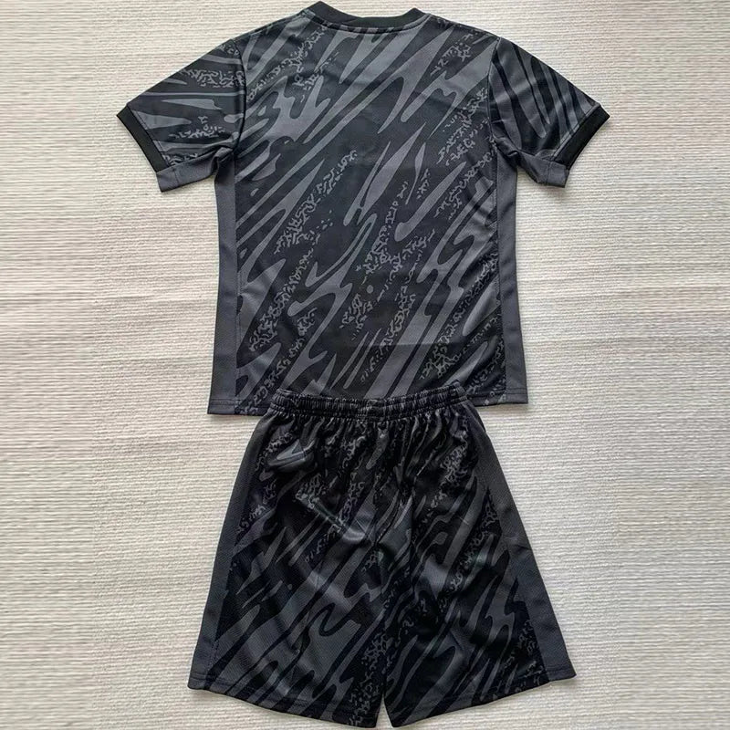 Maillot de football noir pour gardien de but du Brésil 24-25 pour enfants