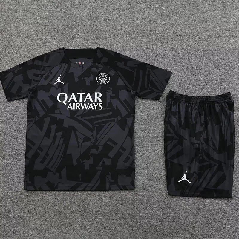 2023-24 PSG Black Grey Training Short Suit
