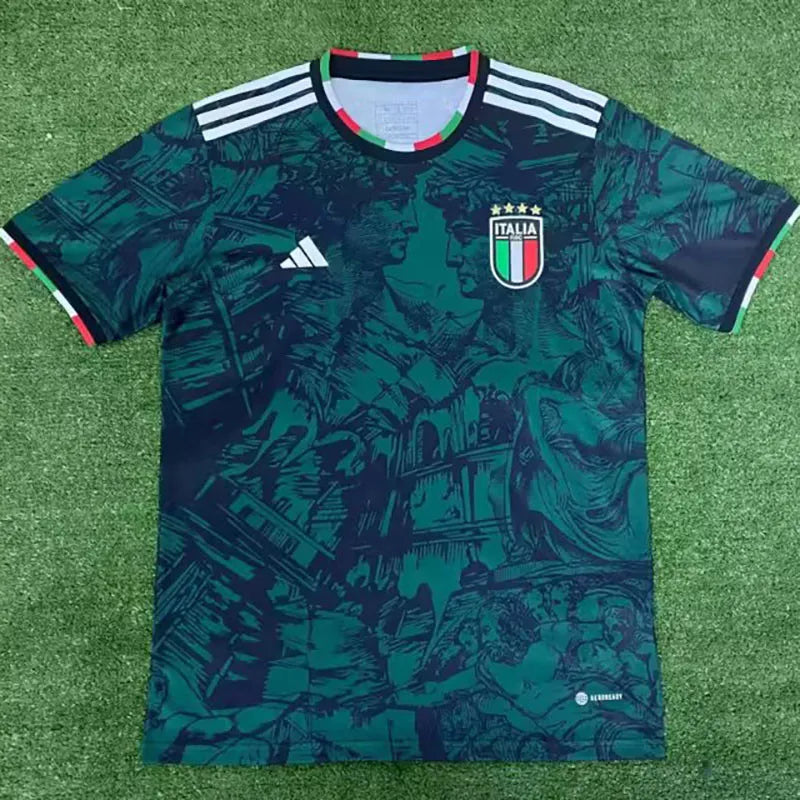 2023 Italy Special Edition Green Fans Soccer Jersey (Azzuro Italy)