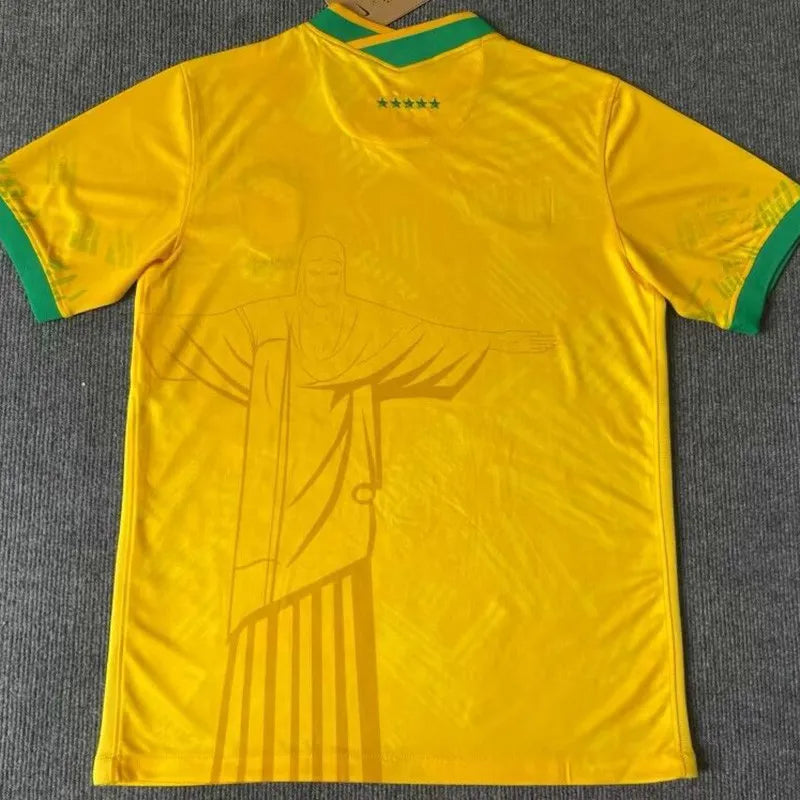 2022-23 Brazil Special Edition Yellow Jesus Soccer Jersey