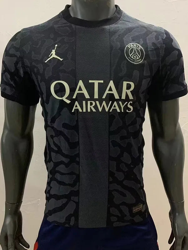 2023-24 PSG Third Player Version Soccer Jersey 2023-24 PSG Third Player Version Soccer Black