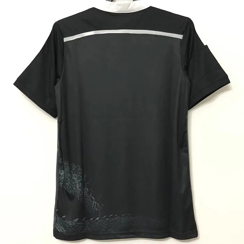 2014-2015 RMA Away Black Retro Soccer Jersey Twin Dragons