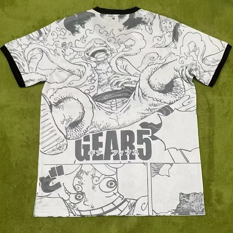 24-25 Japan White ONE PIECE LUFFY GEAR 5 Special Edition Fans Soccer Jersey (anime)