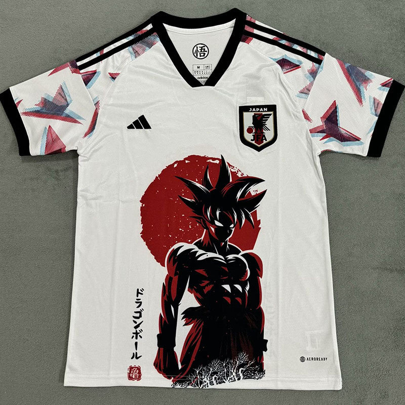 2024 Japan White Special Edition Goku Soccer Jersey (anime)