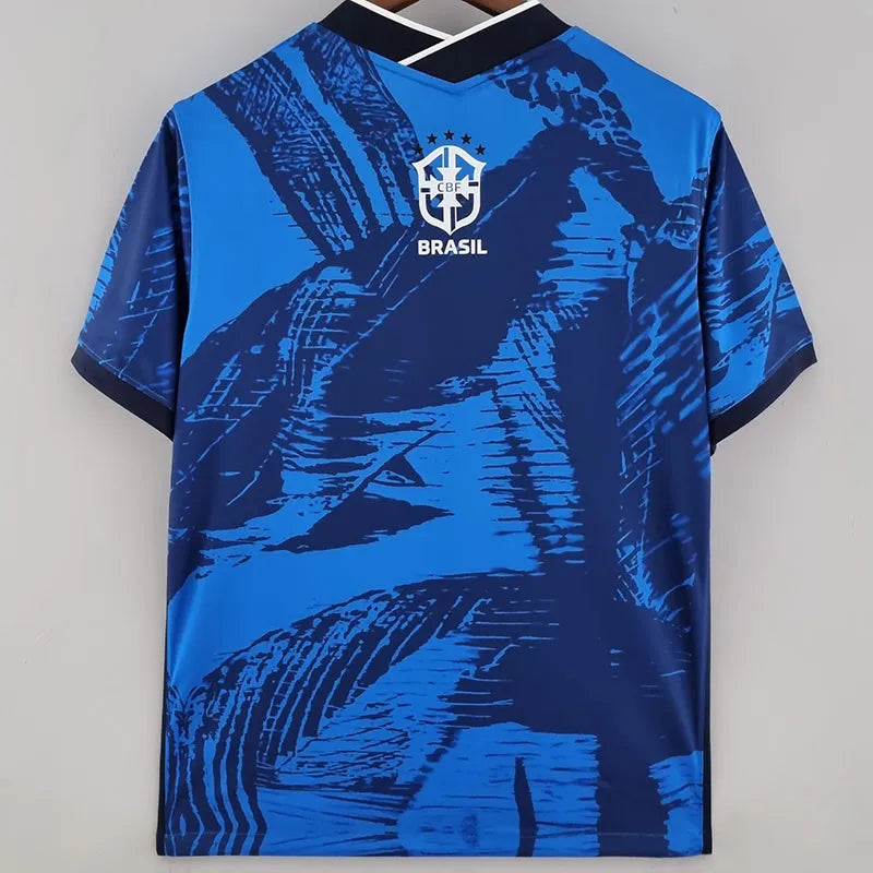 Maillot d'entraînement de football bleu édition spéciale Brésil 2022-23