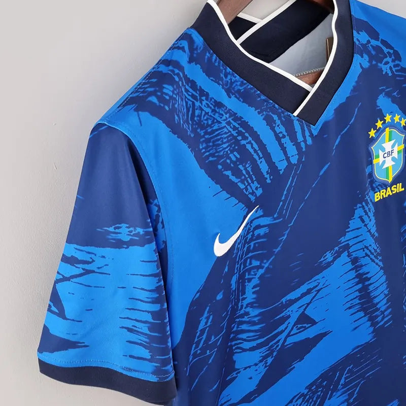 Maillot d'entraînement de football bleu édition spéciale Brésil 2022-23