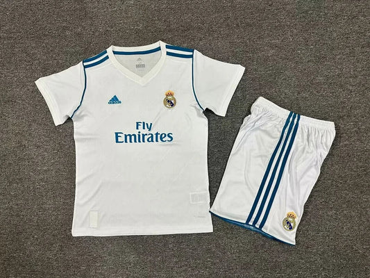 2017/2018 Kids Real Madrid Home Retro Football Shirt image 1
