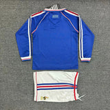 1998 Kids France Home Long Sleeve Retro Football Shirt image 2
