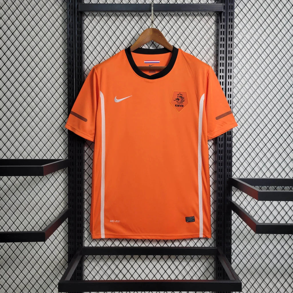 2010 Netherlands Home Retro Football Shirt image 1