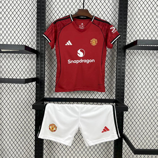 2025/2026 Manchester United Home Football Shirt Kids