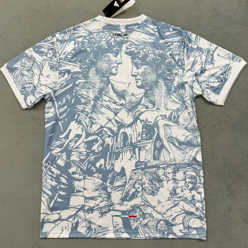 24-25 Italy Grey White Special Edition Fans Soccer Jersey (Stussy)