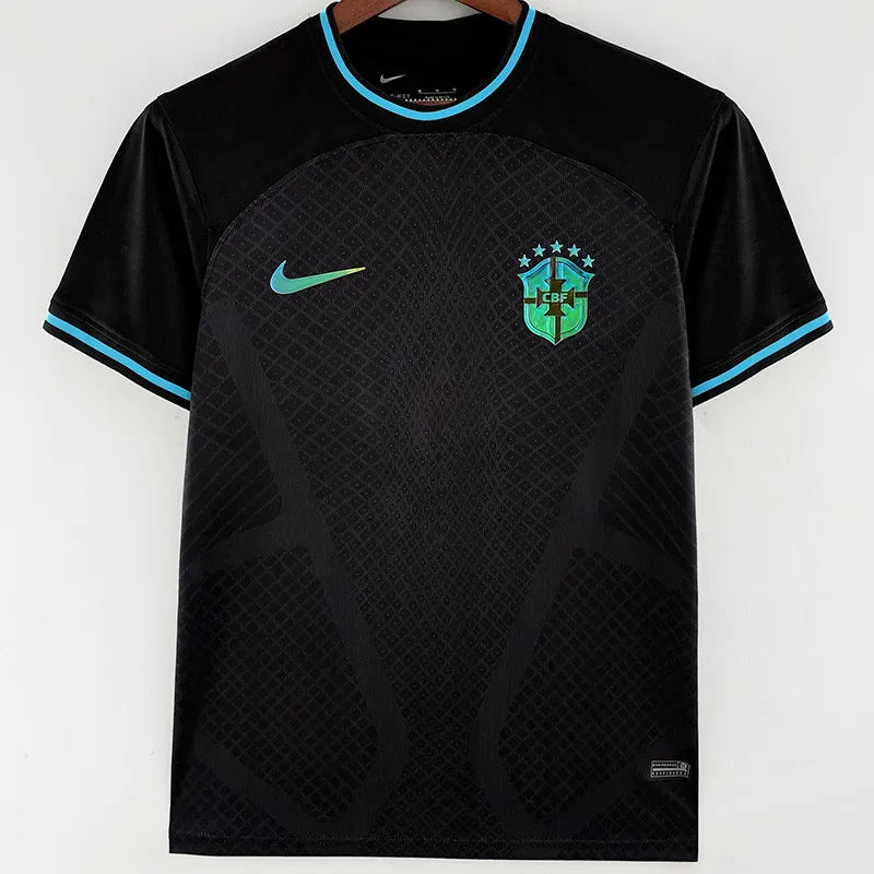 Maillot de football noir pour supporters du Brésil 2022-23 (Emerald Nights)