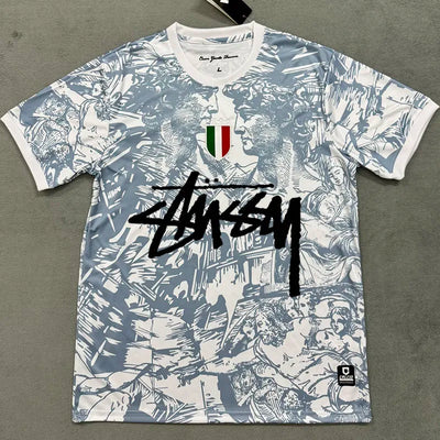 24-25 Italy Grey White Special Edition Fans Soccer Jersey (Stussy)