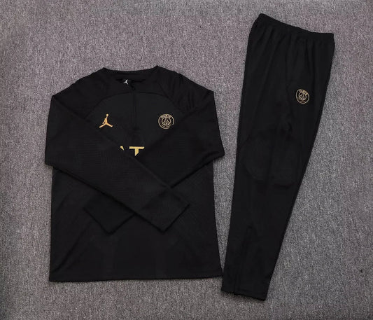 2022/2023 PSG Paris Saint-Germain Half-Pull Tracksuit Black