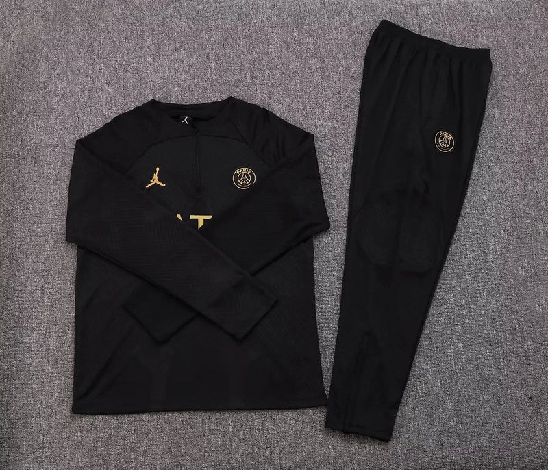 2022/2023 PSG Paris Saint-Germain Half-Pull Tracksuit Black