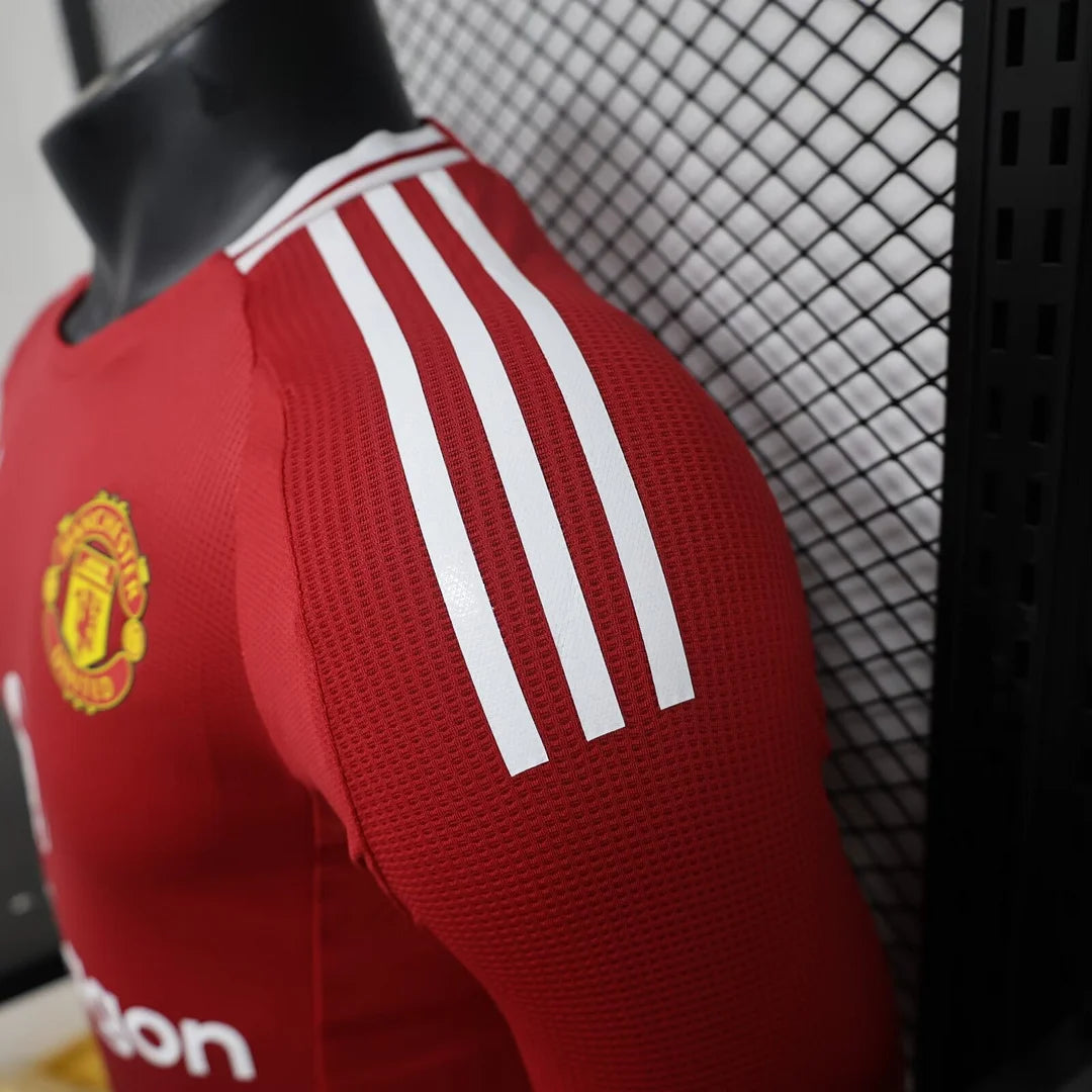 2024/2025 Manchester United Home Long Sleeve Player Version Football Shirt
