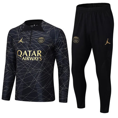 2023 PSG Jordan Black Half Pull Tracksuit