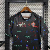 2024 Portugal Black Training Football Shirt image 4