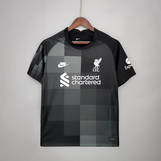 2021/2022 Retro Liverpool Black Goalkeeper Football Shirt image 1