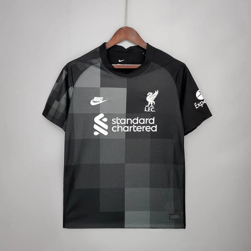 2021/2022 Retro Liverpool Black Goalkeeper Football Shirt image 1
