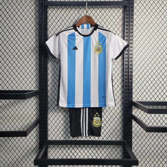 2022 Kids Argentina Home Football Shirt image 1
