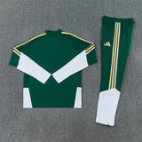 2026/2027 Italy Blue Half Zipper Green Tracksuit