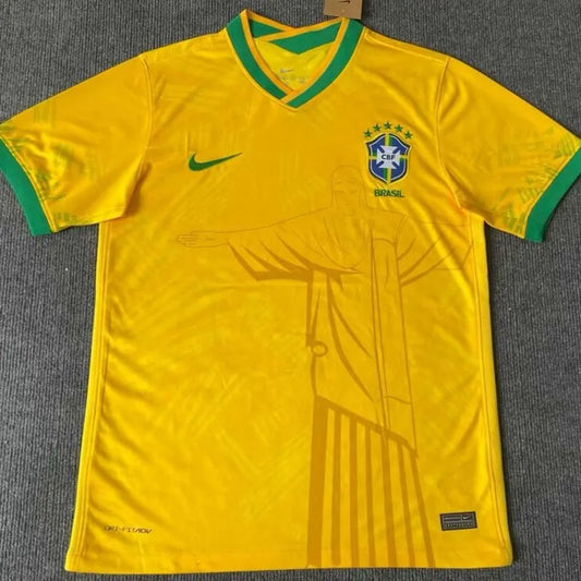 2022-23 Brazil Special Edition Yellow Jesus Soccer Jersey