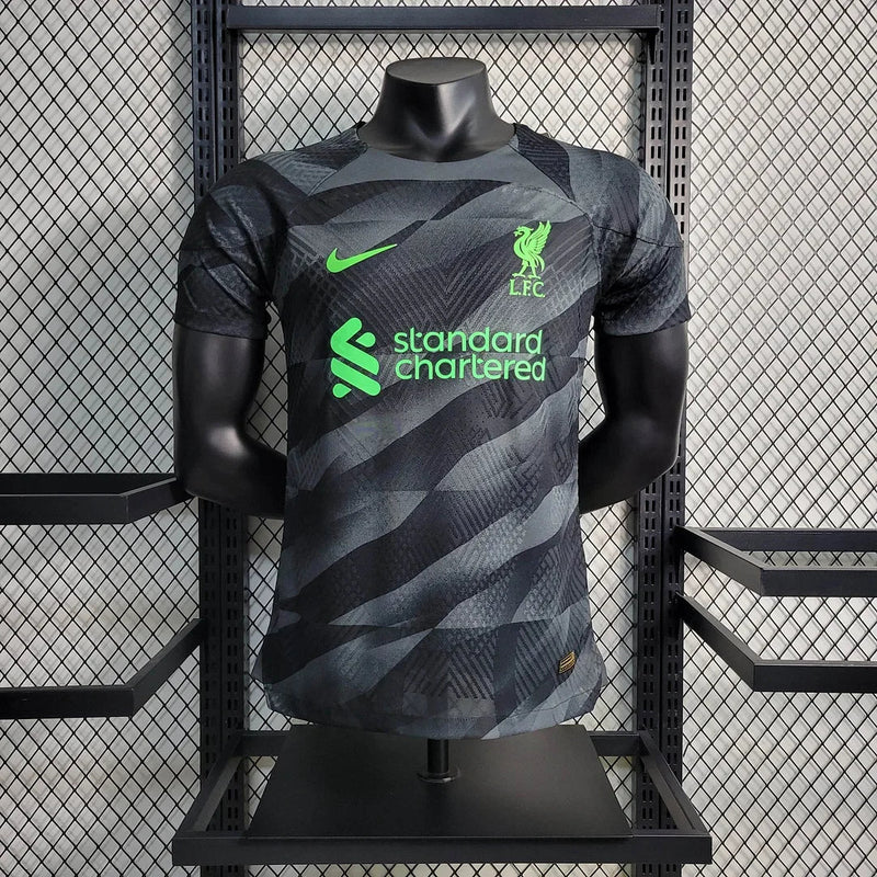 2023/2024 Liverpool Black Goalkeeper Football Shirt - Player Version image 1