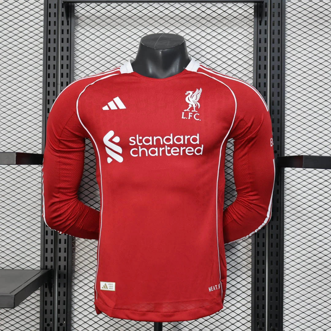 2025/2026 Liverpool Long Sleeve Home Football Shirt - Player Version image 1