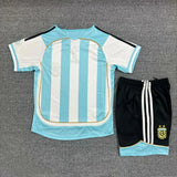 2006 Kids Argentina Home Retro Football Shirt image 2