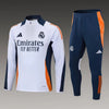 2024/2025 Real Madrid Half-Pull Tracksuit White-Black Football Shirt