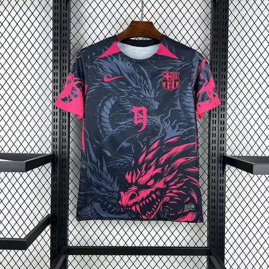 2025/2026 Barcelona Dark Pink Dragon Special Edition Football Shirt image 1