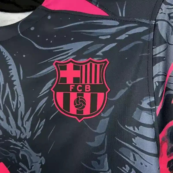 2025/2026 Barcelona Dark Pink Dragon Special Edition Football Shirt image 4
