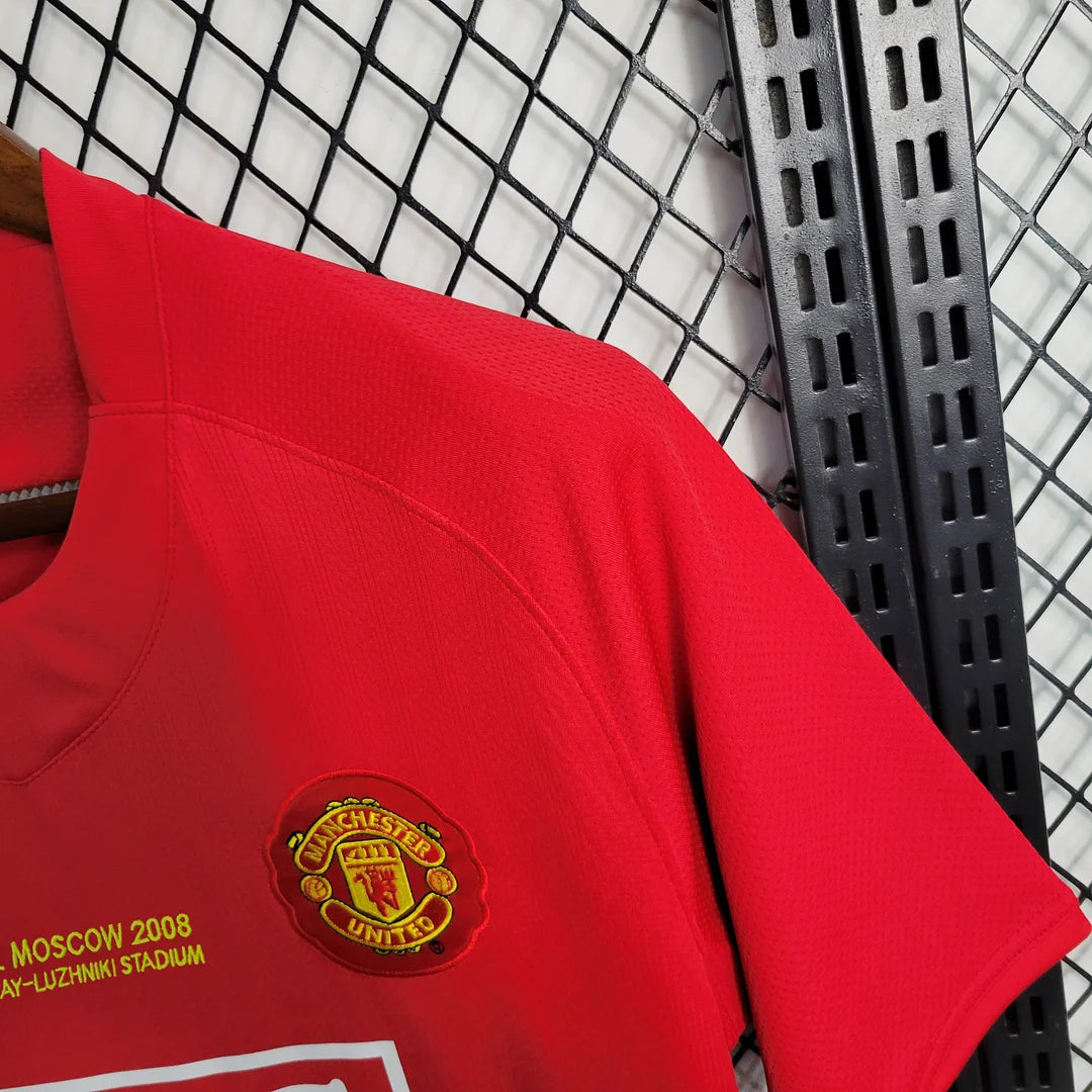 2007/2008 Manchester United Retro Home Champions League Edition Football Shirt