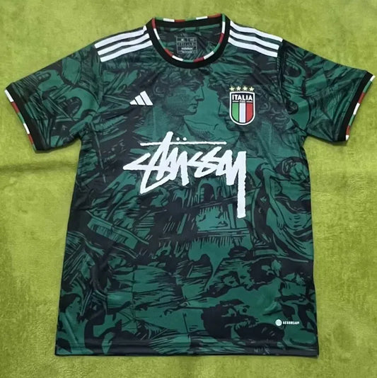 2023 Italy Green Special Edition Fans Soccer Jersey (Stussy Edition)