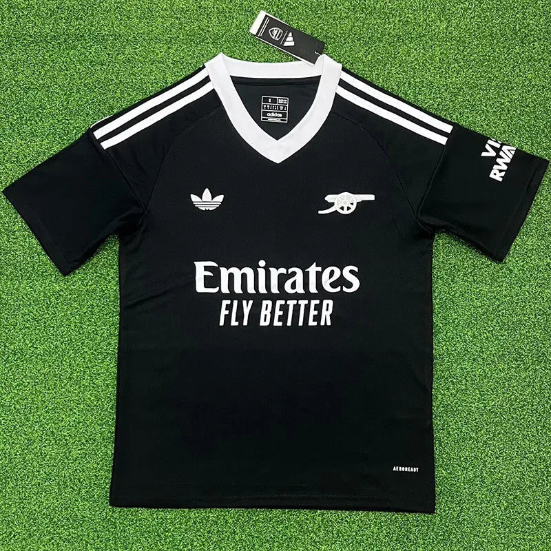24-25 Arsenal Black Goalkeeper Fans Soccer Jersey