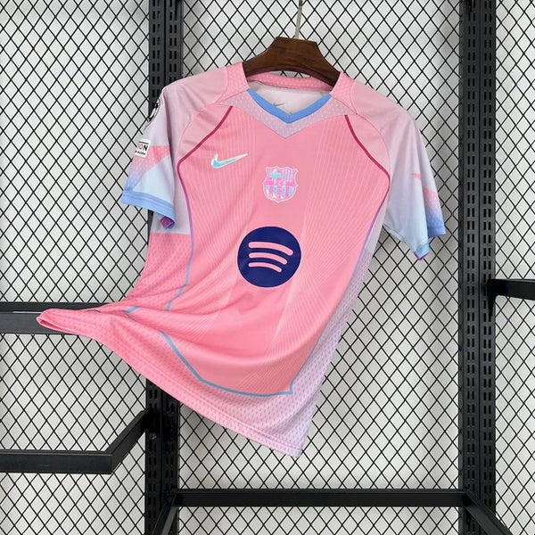25-26 Barcelona Special Edition Pink Fans Training Shirts Aurora