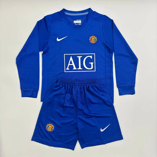 2008/2009 Manchester United Retro Long Sleeve Third Away Football Shirt - Kids