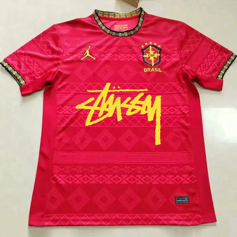 25-26 Brazil Red Special Edition Training shirts (Stussy)