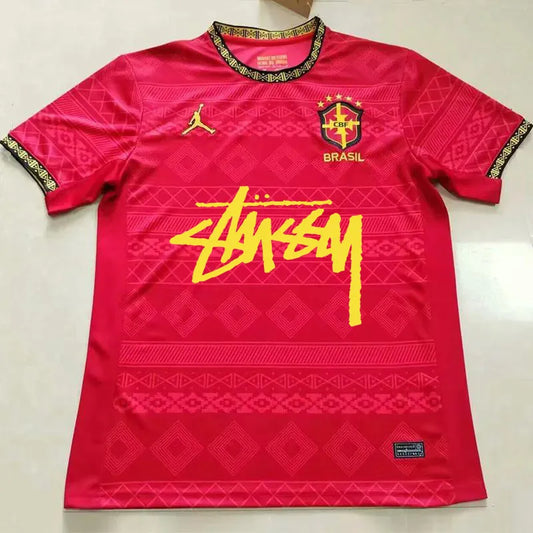 25-26 Brazil Red Special Edition Training shirts (Stussy)