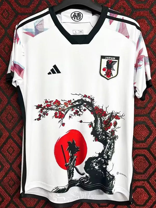 2024 Japan White Kid Goku Special Edition Fans Soccer Jersey (悟空太阳) (Anime)