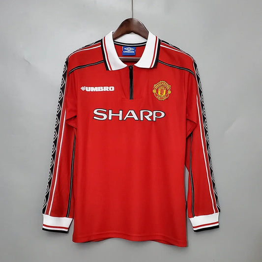 1998/1999 Manchester United Retro Long Sleeve Home Football Shirt