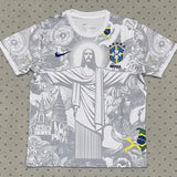 25-26 Brazil White Special Edition Fans Soccer Jersey (Christ The Redeemer)