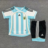 2006 Kids Argentina Home Retro Football Shirt image 1