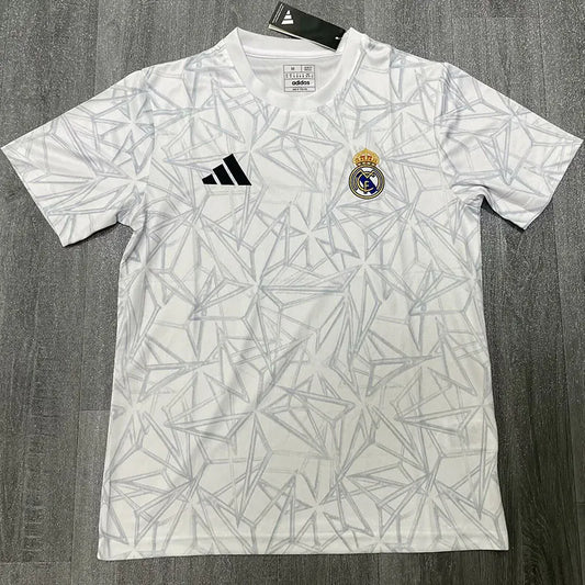 Maillots d'entraînement RMA gris et blanc 2024-25