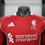 2025/2026 Liverpool Long Sleeve Home Football Shirt - Player Version image 3