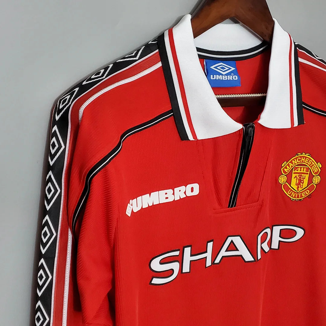 1998/1999 Manchester United Retro Long Sleeve Home Football Shirt